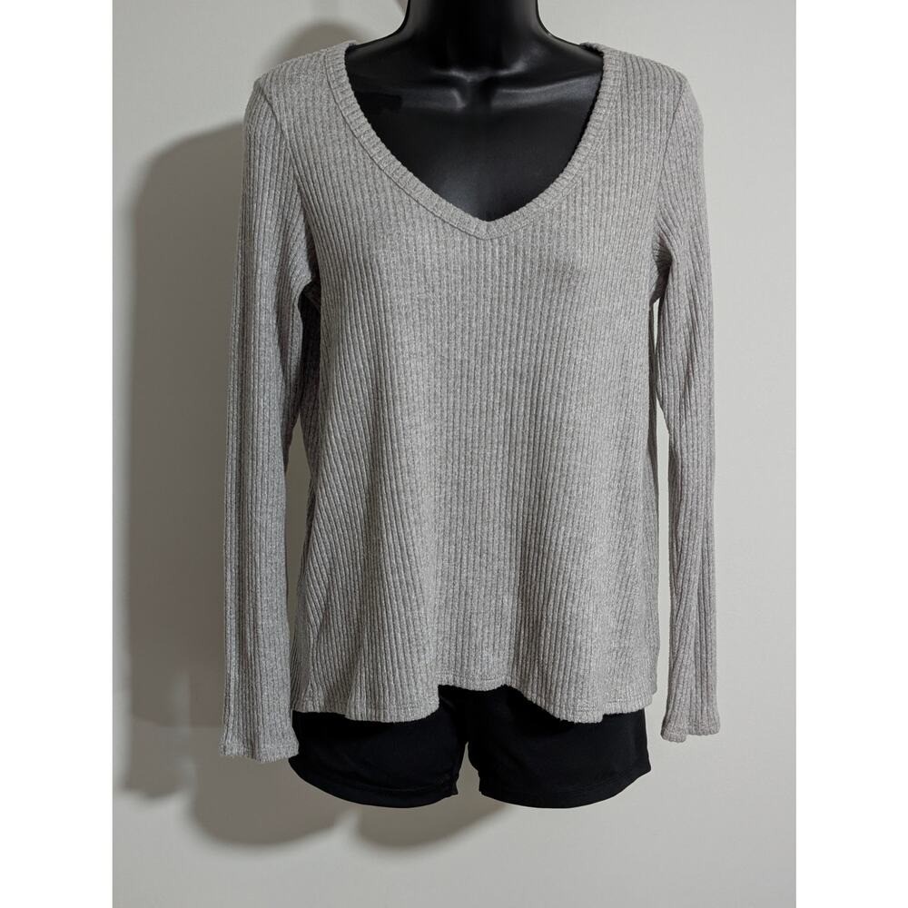 American Eagle Super Soft Ribbed Long Sleeve Top-Size S